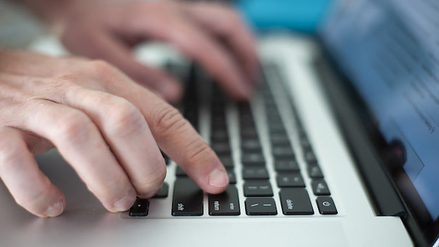Using laptop