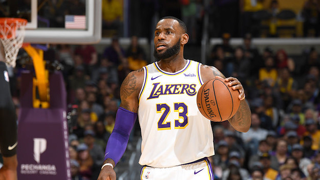 LeBron James #23 of the Los Angeles Lakers.