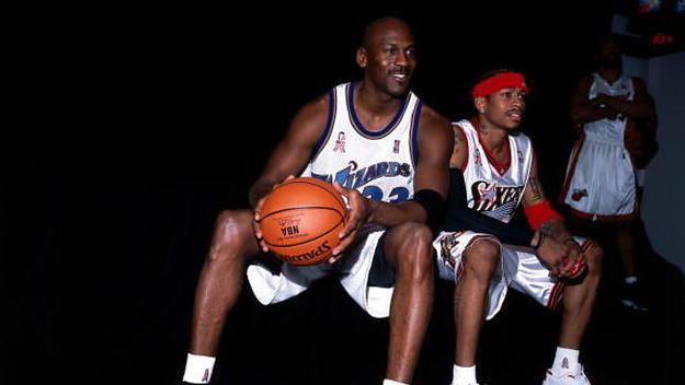 Michael Jordan Allen Iverson Getty Images 2002
