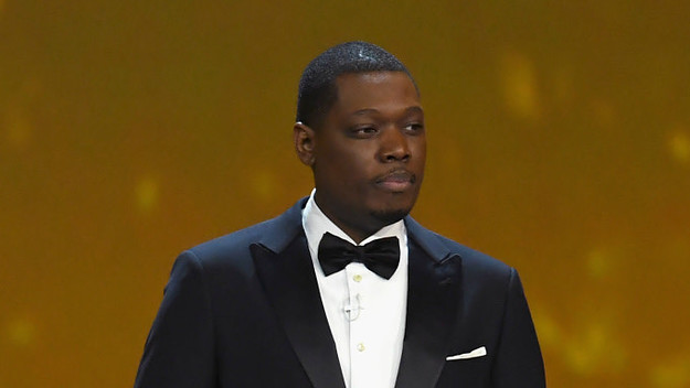 Michael Che speaks onstage during the 70th Emmy Awards