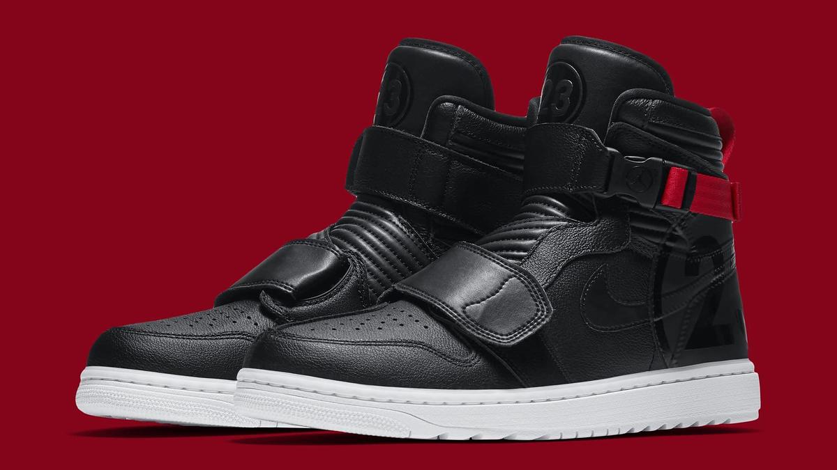 Air Jordan 1 Motorsports 'Black/Red' AT3146 001 (Pair)