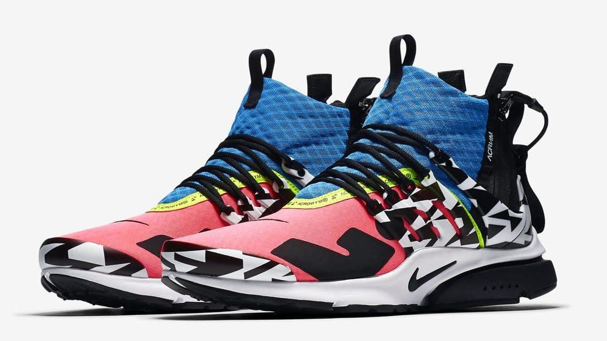 Acronym x Nike Air Presto Mid 'Racer Pink/Photo Blue/Black/White' (Pair)
