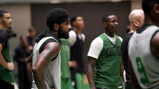 Kyrie Irving #11 of the Boston Celtics.