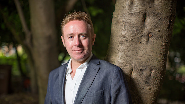 Portrait of Scottish comic book writer Mark Millar.