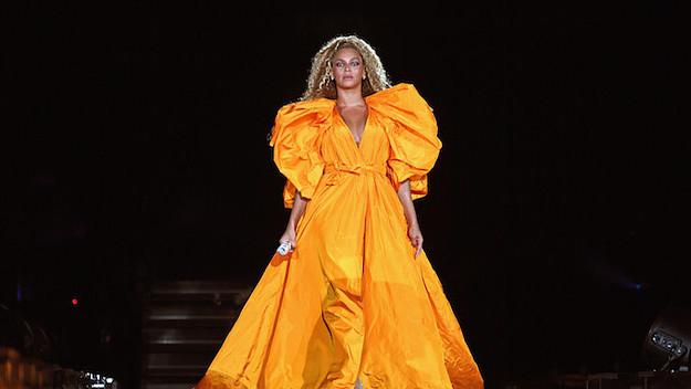 Beyonce performs onstage during the 'On The Run II' Tour.