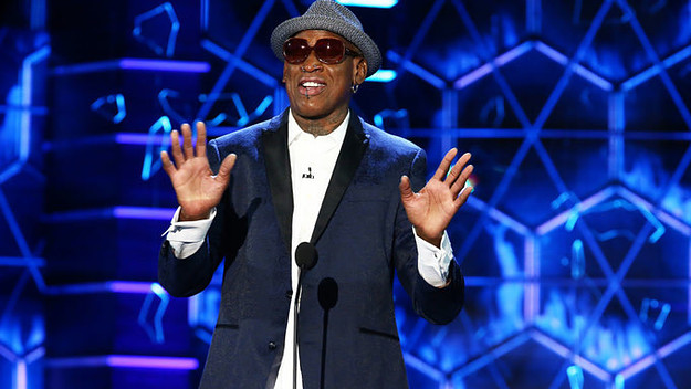 Dennis Rodman attends the Comedy Central Roast Of Bruce Willis