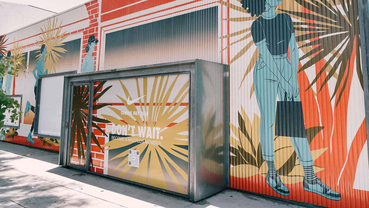 nike live melrose opening store front