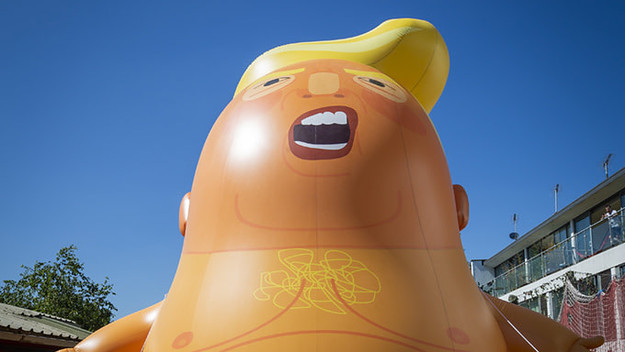 donald trump baby balloon andrew aitchison