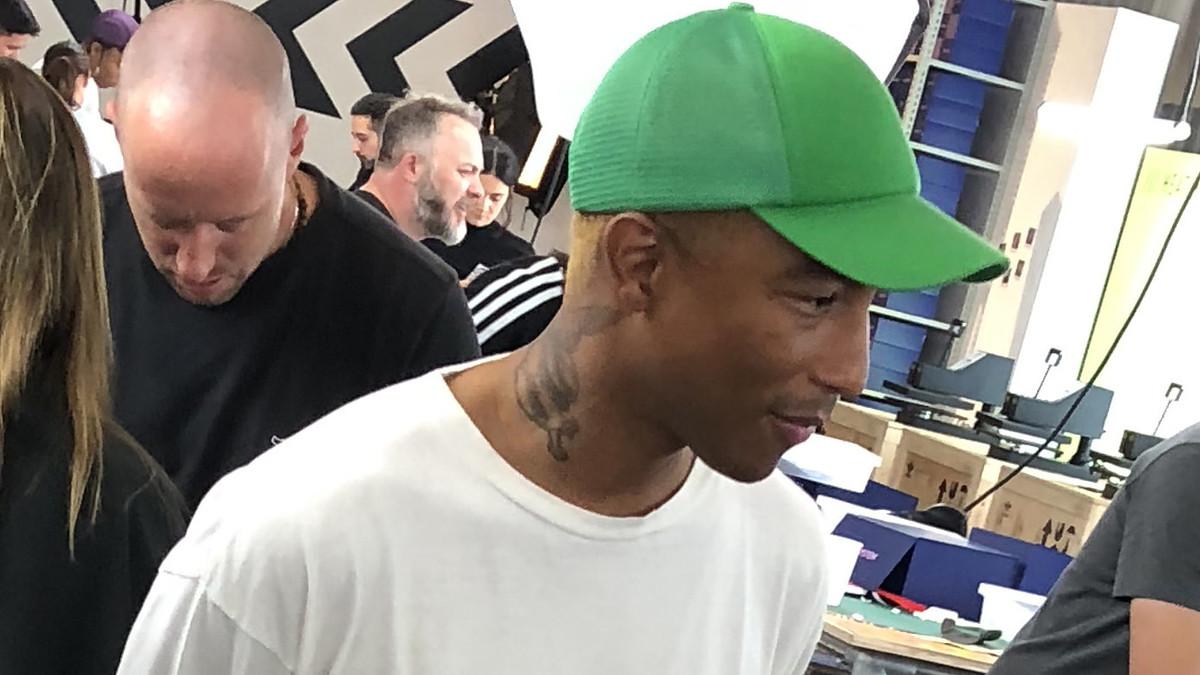 Pharrell Williams in the Adidas P.O.D. System Friends and Family Exclusive