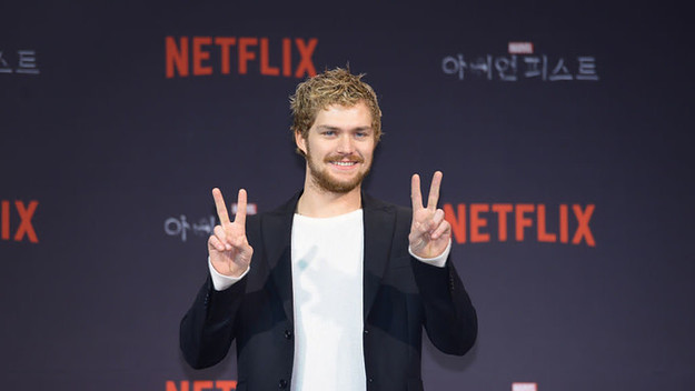 Finn Jones attends a press conference of 'Marvel's Iron Fist'