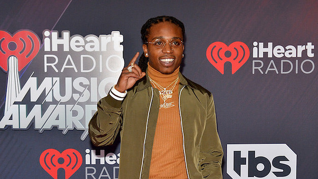 Jacquees arrives at the 2018 iHeartRadio Music Awards.