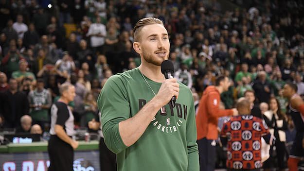 Gordon Hayward #20 of the Boston Celtics.