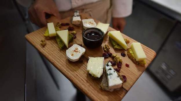 A cheese board.
