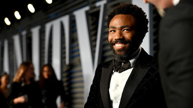 Donald Glover attends the 2018 Vanity Fair Oscar Party.