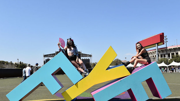 Festivalgoers during day 3 of FYF 2017