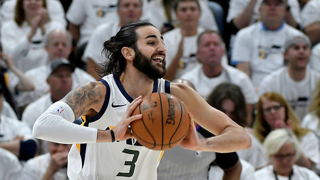 Ricky Rubio #3 of the Utah Jazz
