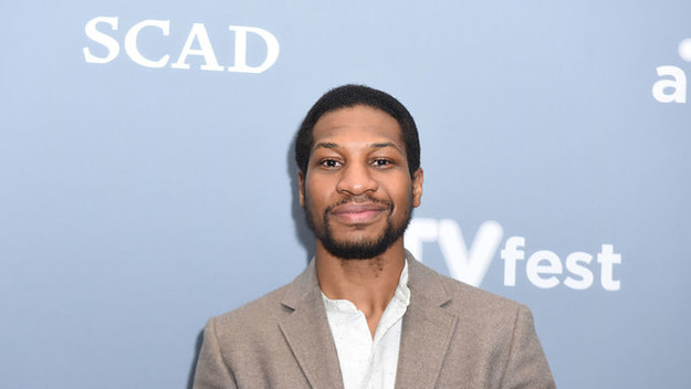 Jonathan Majors attends a press junket for 'When We Rise'