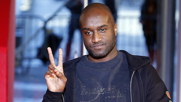 Virgil Abloh acknowledges the audience at the end of the Off/White Menswear Fall/Winter 2018 2019.