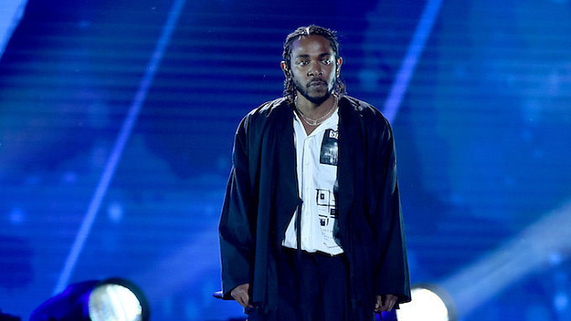Kendrick Lamar performs onstage during the 60th Annual GRAMMY Awards.