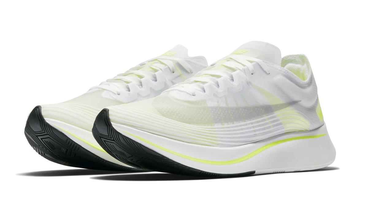 Nike Zoom Fly SP 'White/Volt/Glow' AJ9282 107 (Pair)