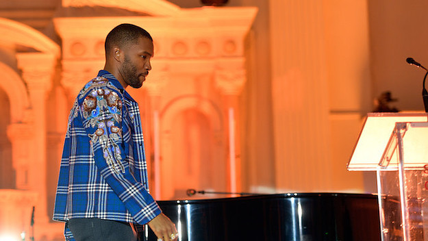 Frank Ocean walks onstage at Spotify's Inaugural Secret Genius Awards.