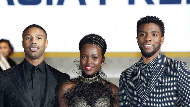 Michael B Jordan Lupita Nyong'o Chadwick Boseman Black Panther