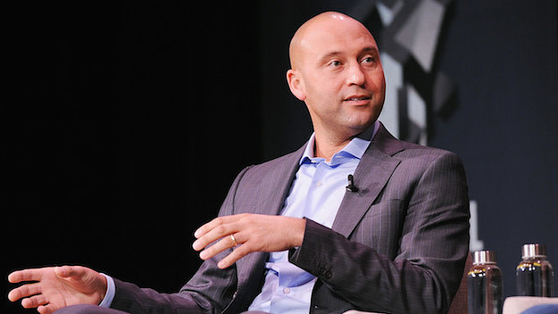 Derek Jeter speaks onstage