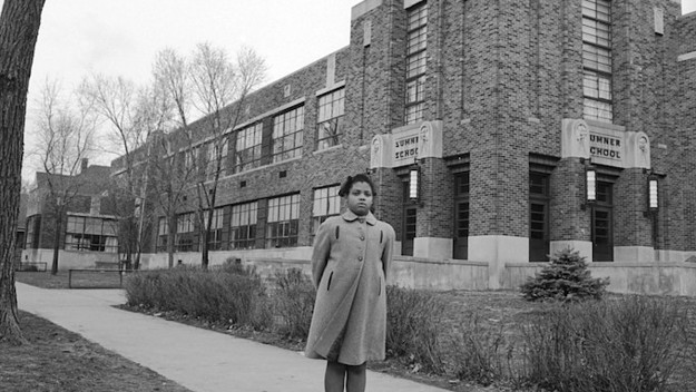 Portrait of 9 year old African American student Linda Brown