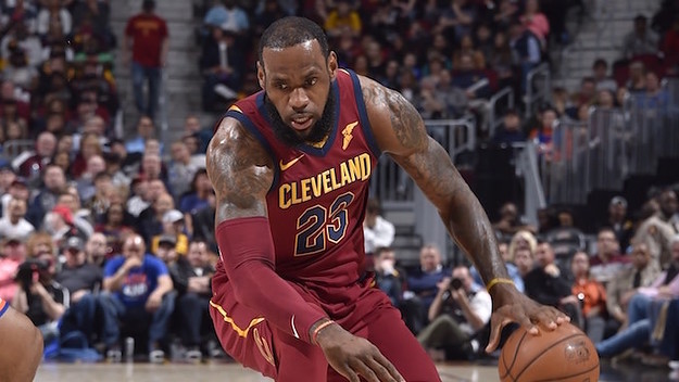 LeBron James #23 of the Cleveland Cavaliers.
