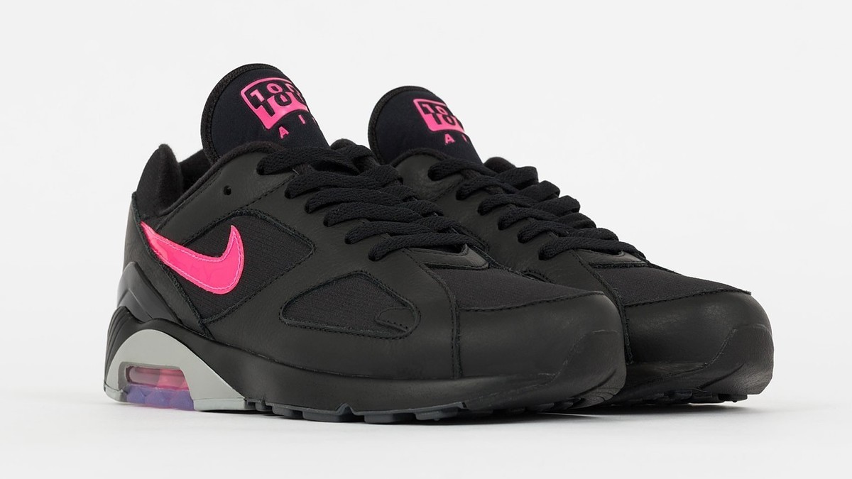 Nike Air Max 180 'Black/Pink Blast Wolf Grey' AQ9974 001 (Pair)