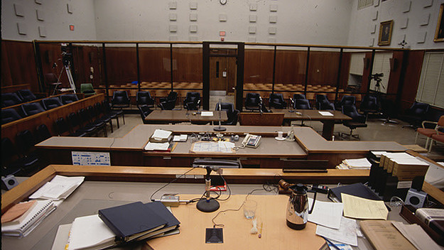 This is a photo of a court room.