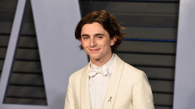 Timothee Chalamet attends the 2018 Vanity Fair Oscar Party.