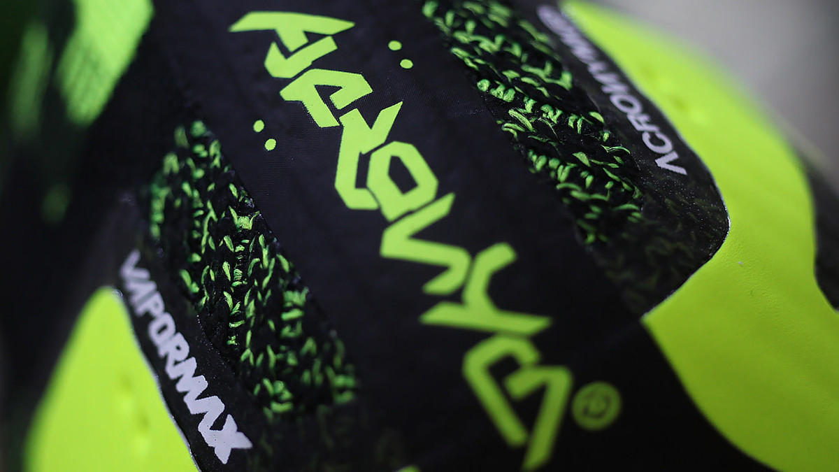 Acronym x Nike Air VaporMax 'Black/Volt' AQ0996 007 (Heel Logo)