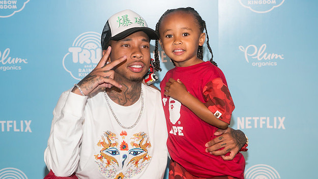 Tyga and his son King Cairo.