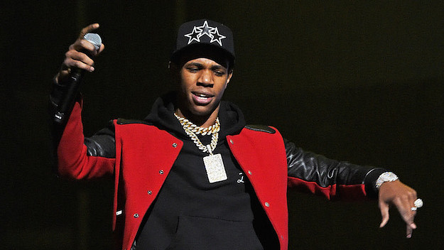 A Boogie wit da Hoodie performs onstage with DJ Khaled.