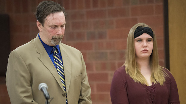 Brianna Brochu in court.