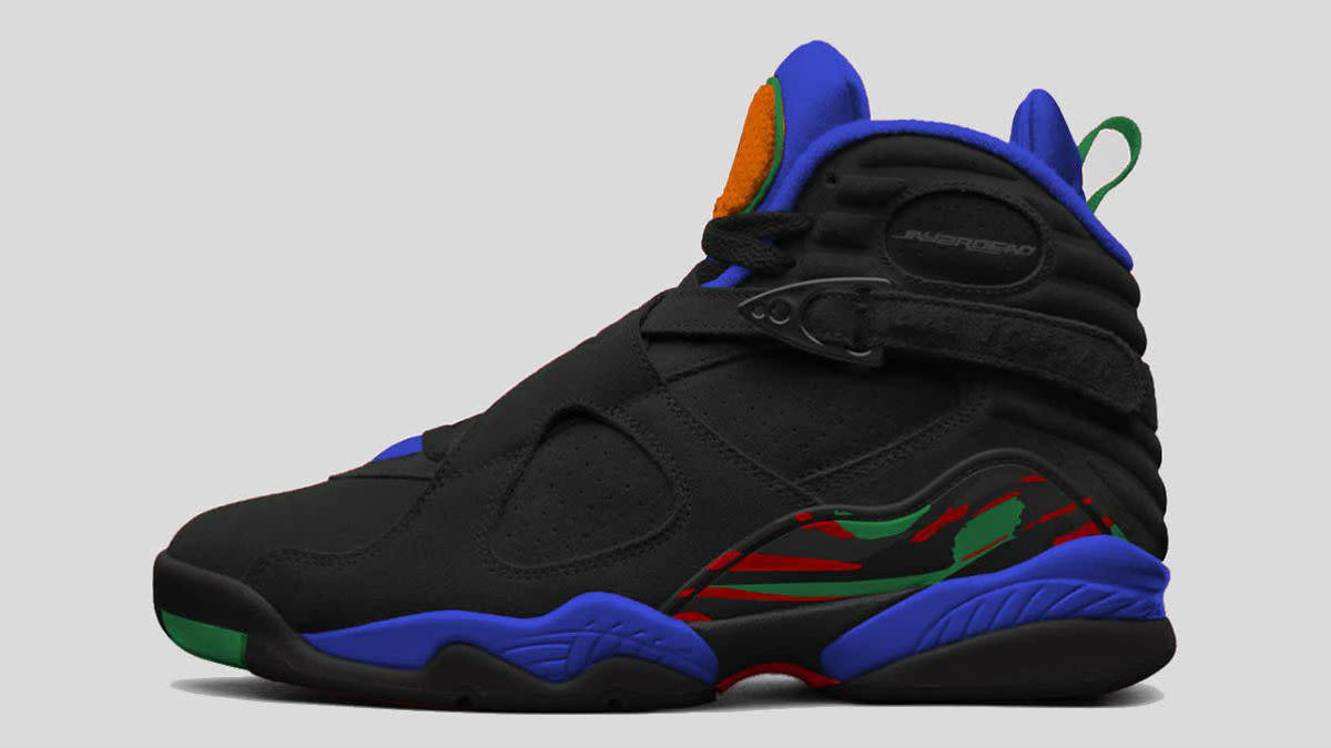 Air Jordan 8 VIII Black Light Concord Aloe Verde University Red Orange Peel Release Date 305381 004