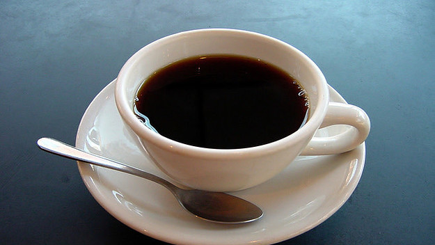 a cup of coffee.