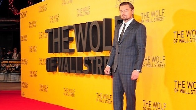 Leonardo DiCaprio arriving for the UK Premiere of The Wolf of Wall Street.