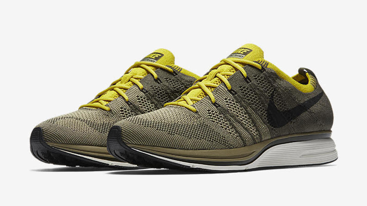 Nike Flyknit Trainer 'Cargo Khaki/Bright Citron' AH8396 300 (Pair)