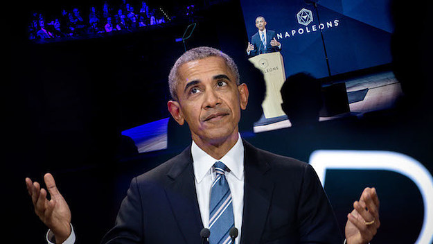 President Barack Obama during the Napoleons 2018 at Maison de la Radio