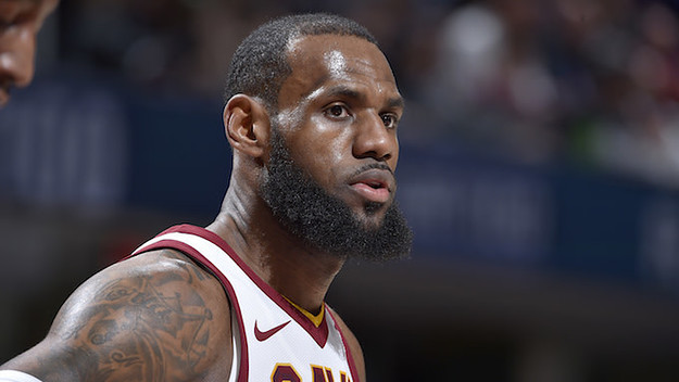 LeBron James during a game against the Miami Heat.