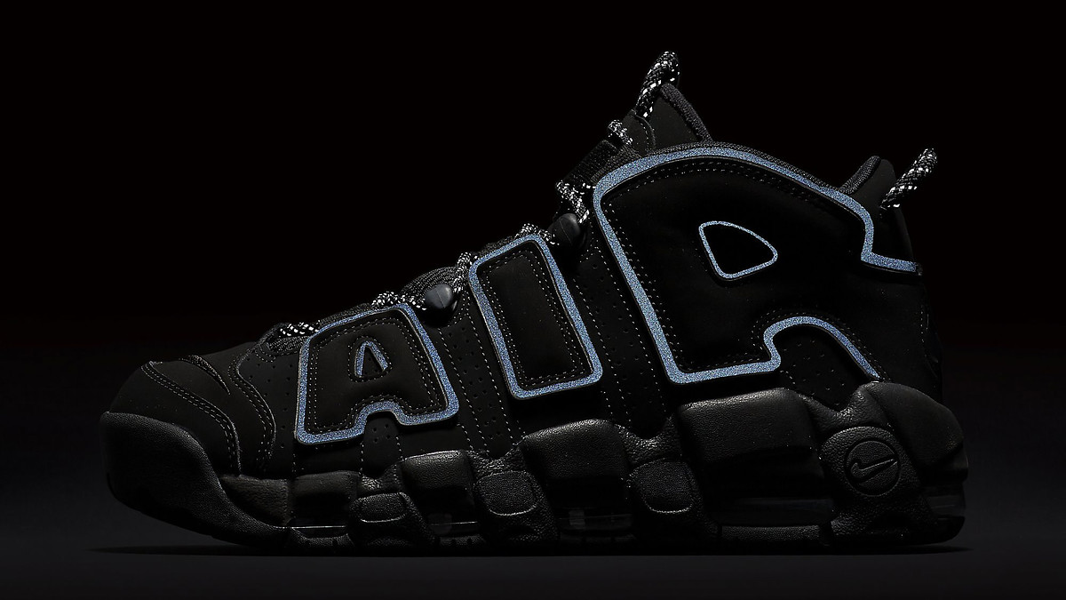 Nike Air More Uptempo Black Reflective 414962 004 3M