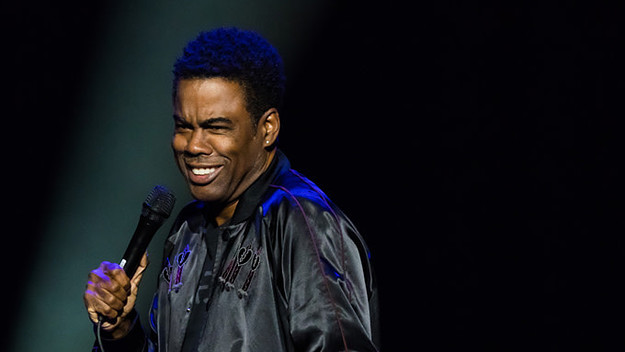 Chris Rock performs live on stage during The Total Blackout tour at Oslo Spektrum