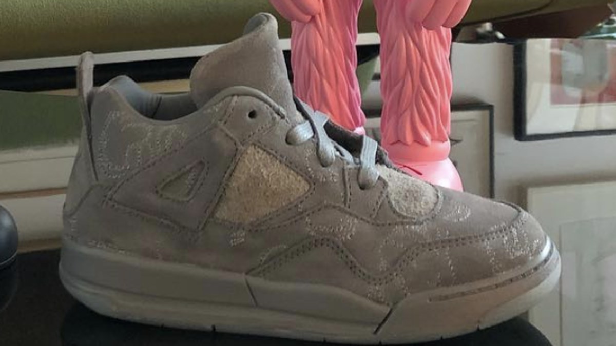 Kaws x Air Jordan 4 'Grey' Grade School