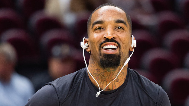 J.R. Smith before the Houston Rockets game.