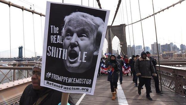 Haitians protest Trump