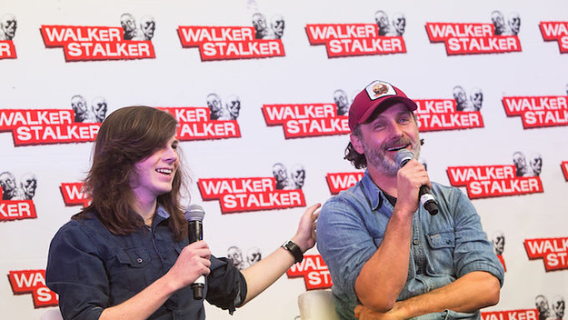 Chandler Riggs and Andrew Lincoln, stars of 'The Walking Dead.'