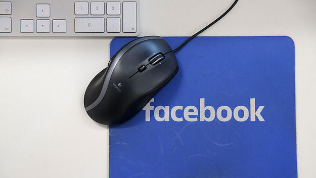 A Facebook mousepad.