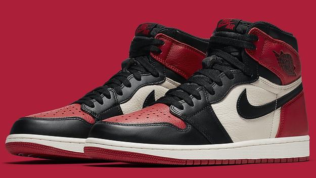Air Jordan 1 'Bred Toe' Gym Red/Black Summit White 555088 610 (Pair)